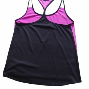 Champion woman's purple and black racer back tank top. Size medium.